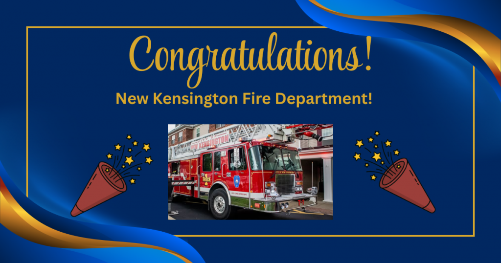 Fire Department Congratulations